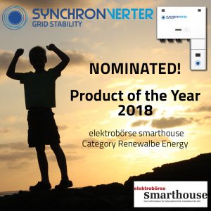 Synchronverter nominated for product of the year 2018!