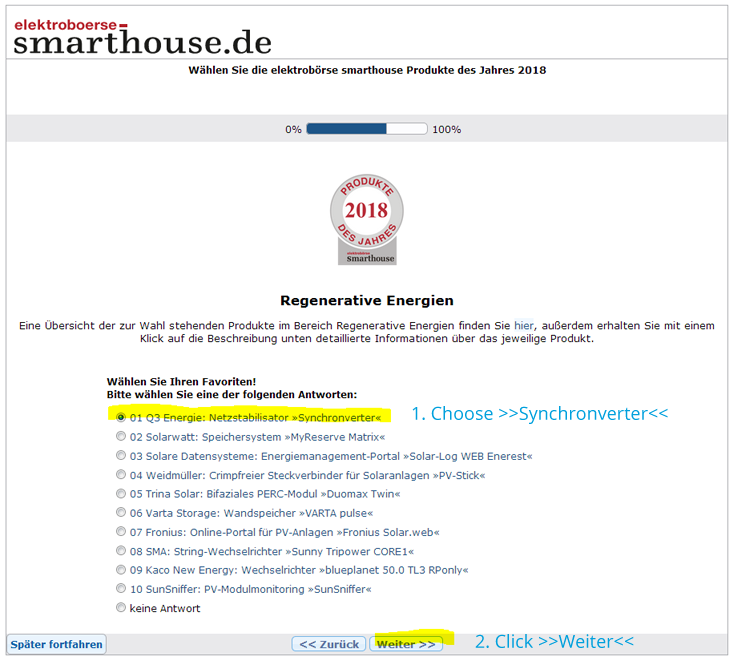 Instruction how to vote for Non-German speaking